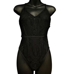 Reaction Kenneth Cole Black One Piece Swim Suit Women’s Small